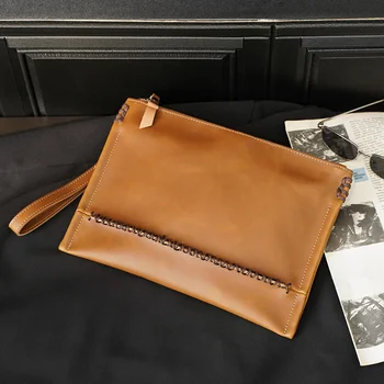 Модный мужской клатч Большой Емкости, роскошная винтажная сумка из искусственной кожи es, Конверты, Сумки, Мужские Сумки Bolsos