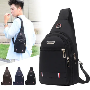 Мужская сумка через плечо, нагрудная сумка, простой багаж, нейлоновый новый модный водонепроницаемый рюкзак на плечо