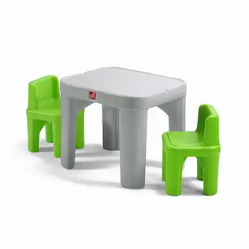 Набор пластиковых столов и стульев Mighty My Size Kids, серый