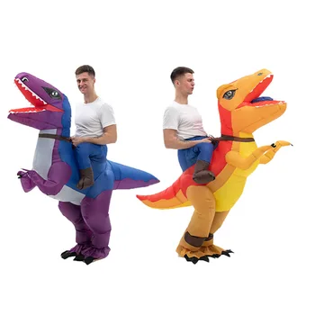 Надувной костюм динозавра Ти-Рекс для Косплея, набор талисманов для Вечеринки, Аниме, Рождественские костюмы на Хэллоуин, костюмы для взрослых и детей
