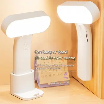 Настольная лампа для защиты глаз, светодиодный обучающий креативный подарок, функция рабочего стола в общежитии, зарядка через USB для студентов, складной маленький настольный светильник