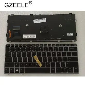 Новая американская клавиатура для ноутбука HP EliteBook 820 G1 820 G2 720 G1 720 G2 725 G2 с точечной подсветкой в серебристой рамке