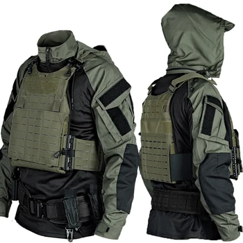 Новая камуфляжная тактическая куртка, боевая быстросохнущая одежда, Костюм лягушки, костюм с длинным рукавом, Одежда для тренировок спецназа на открытом воздухе