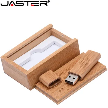 Новый бесплатный USB-накопитель с Пользовательским логотипом, Деревянный Бамбуковый USB-накопитель с коробкой, Memory Stick, 16 ГБ, флеш-накопитель, 32 ГБ, 64 ГБ, USB-накопитель, Свадебный подарок