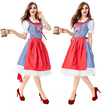 Новый Немецкий Костюм Пивной девушки На Октоберфест, Традиционный Баварский фестиваль пива, Маскарадное платье пивной горничной