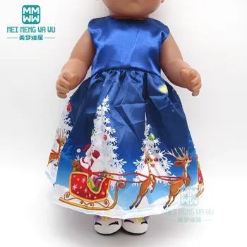 Одежда для кукол для новорожденной куклы 43 см, рождественская юбка, юбка принцессы, джинсовое платье, праздничный подарок
