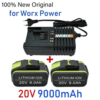 Перезаряжаемая литиевая батарея для замены электроинструмента WORX 20V 9Ah WA3551 WA3553 WX390 WX176 WX178 WX386 WX678 с зарядным устройством