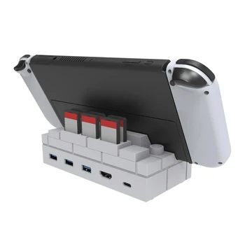 Переключатель Док-станции TV Base USB C в 4K HDMI-совместимый Конвертер С 4 Портами Контроллера-адаптера Для Nintendo GameCube/Переключатель OLED