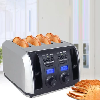 Печь для выпечки хлеба Из нержавеющей стали, Электрический тостер с одной / двумя сторонами хлеба, Автоматическая Машина для приготовления тостов и сэндвичей для завтрака EF