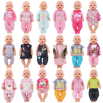 Пижама ручной работы в стиле Каваи, повседневный костюм для куклы-Реборн 43 см, Аксессуары для одежды, 18-дюймовая кукла для девочек, Игрушки нашего поколения