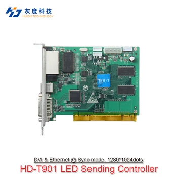 Полноцветный светодиодный контроллер Huidu HD-T901 с синхронным экраном, Отправляющий карту, работает с приемной картой HD-R501 HD-R500 HD-R505