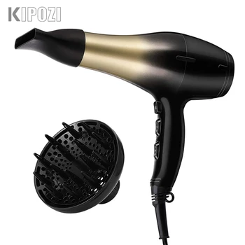 Профессиональный фен KIPOZI Мощностью 1875 Вт, мощный отрицательный ионный фен, быстрая сушка, салонный класс, мощный фен для ухода за волосами