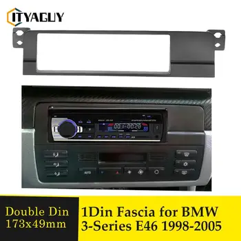 Рамка автомобильного радиоприемника 1 Din для BMW 3 серии E46 1998-2005, аудио DVD-плеер, панель, крепление для приборной панели, комплект отделки, лицевая панель