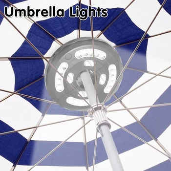 Садовый зонтик для патио, Зонт, Аварийный ночник, Беспроводная светодиодная лампа для кемпинга, Перезаряжаемая Лампа для палатки, 3 режима освещения