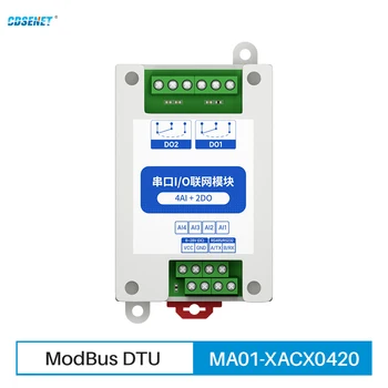 Сетевые модули ввода-вывода RS485 4AI + 2DO ModBus с последовательным портом CDSENET MA01-XACX0420 Поддерживают ПЛК/сенсорный дисплей IoT