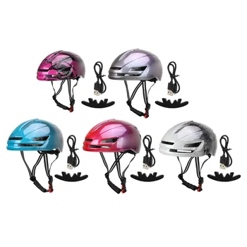 Умный велосипедный шлем с задними фонарями, USB перезаряжаемый Умный шлем, задний фонарь, Предупреждение о безопасности при ночной езде, водонепроницаемый