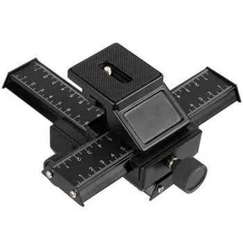 Черный 4-полосный макросъемщик для фокусировки Рельсового слайдера 1/4 Винта F DSLR камеры Canon Nikon