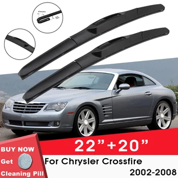 Щетка стеклоочистителя автомобиля, Переднее стекло, Резиновые Стеклоочистители с силиконовым покрытием для Chrysler Crossfire 2002-2008 22 